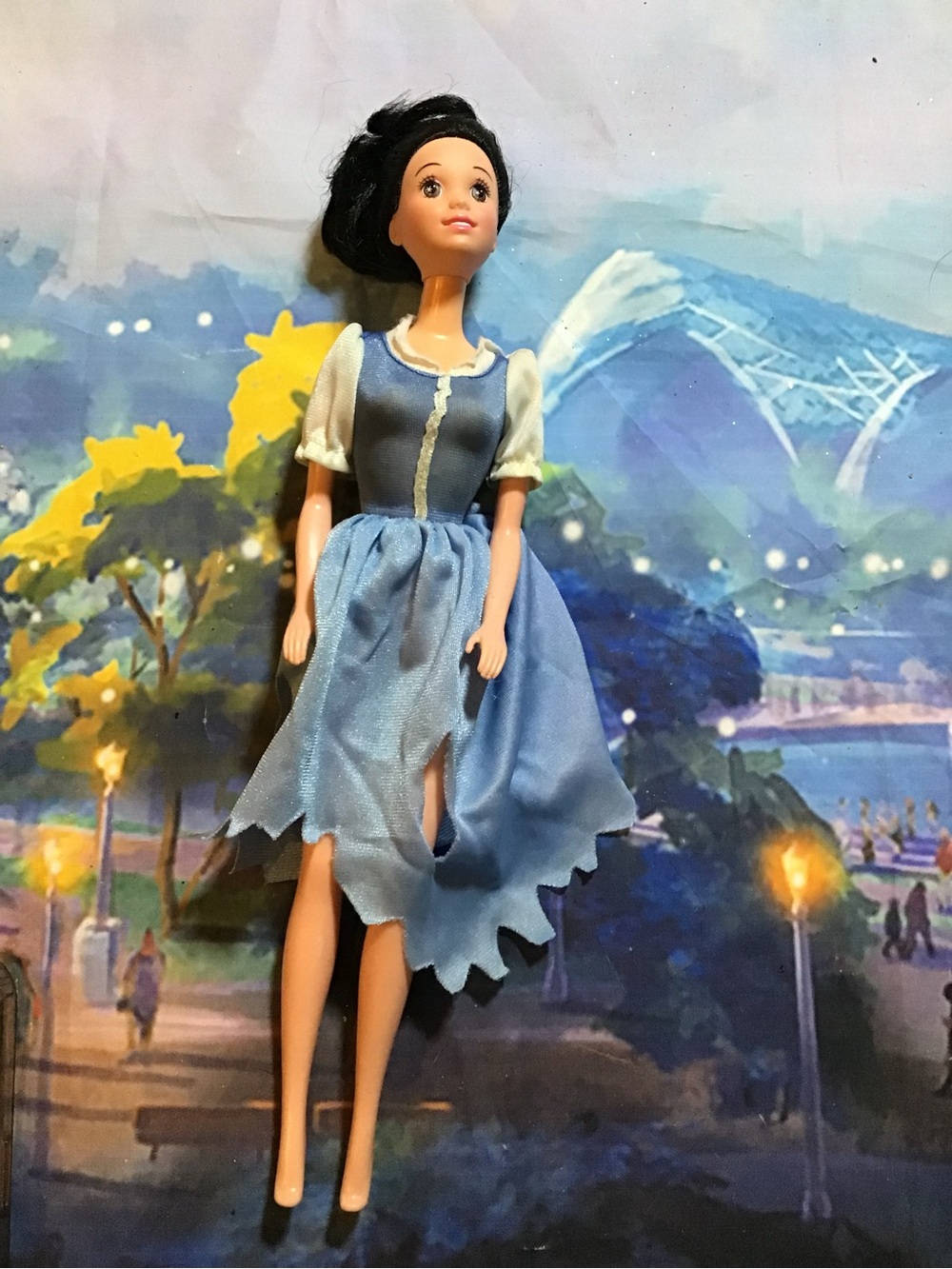 Vintage disney Snow White Barbie ripped dress